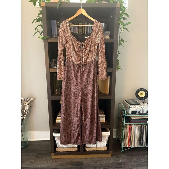 NWT Free People x Hutch Floral Copper Jumpsuit Size Medium - Picture 5 of 10